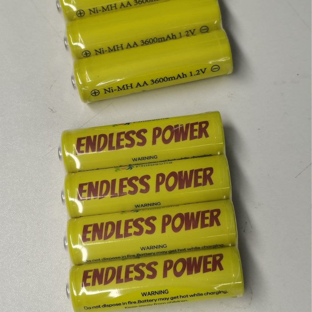 16X Endless Power AA Akkus HR6 3600mAh 1,2 V NI-mh Wiederaufladbar Rechargeable Akku Batterien gelb 16 Stück