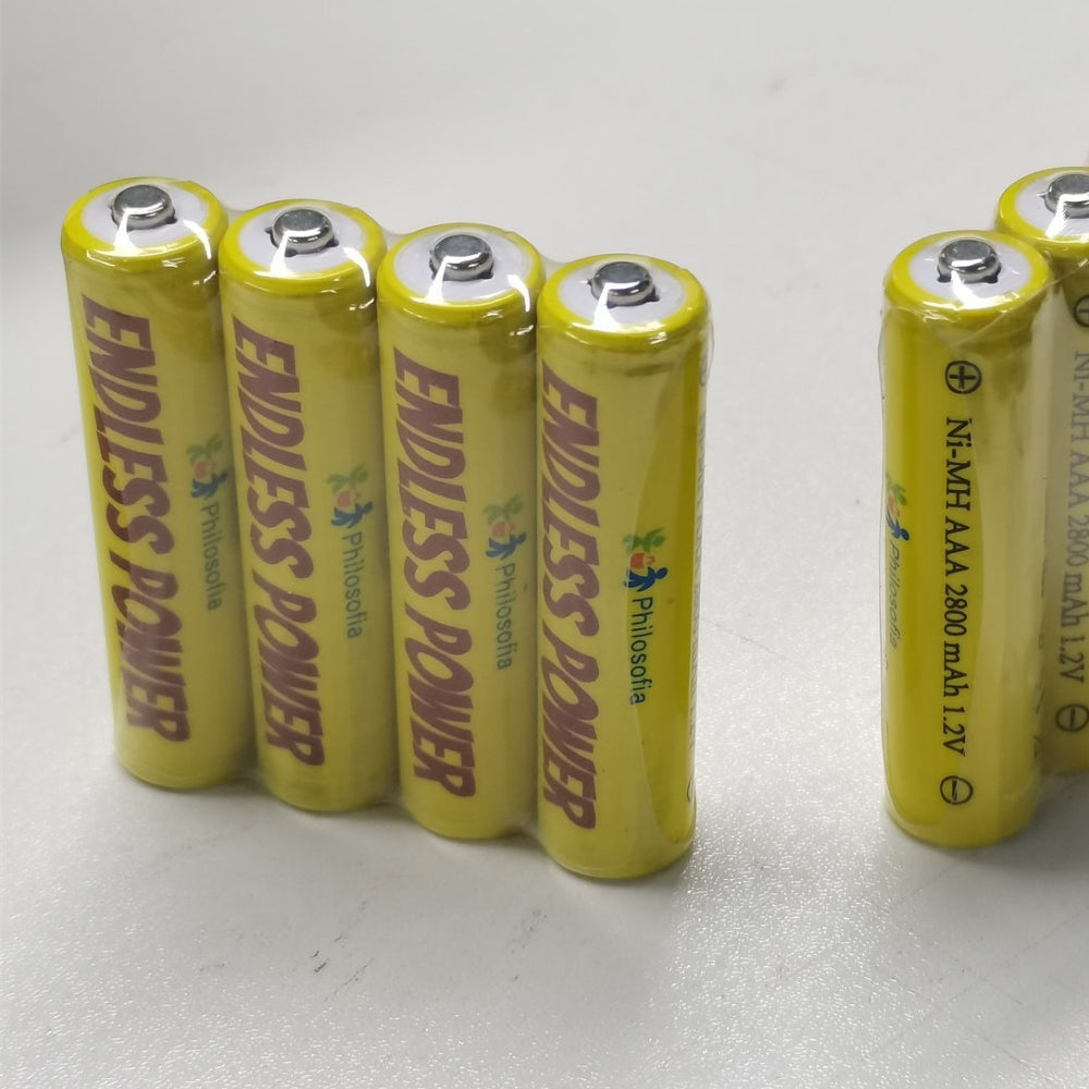 16X Endless Power AAA Akkus HR03 2800mAh 1,2 V NI-mh Wiederaufladbar Rechargeable Akku Batterien gelb 16 Stück